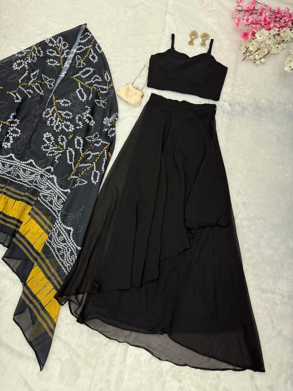 Black Colour Indowestern Dhoti Suit With Shrug