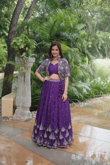 Premium Readymade Lehenga Choli Collection Stunning Purple Co-Ord Set