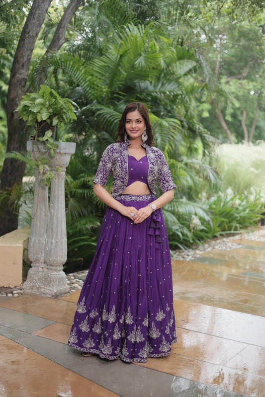 Premium Readymade Lehenga Choli Collection Stunning Purple Co-Ord Set