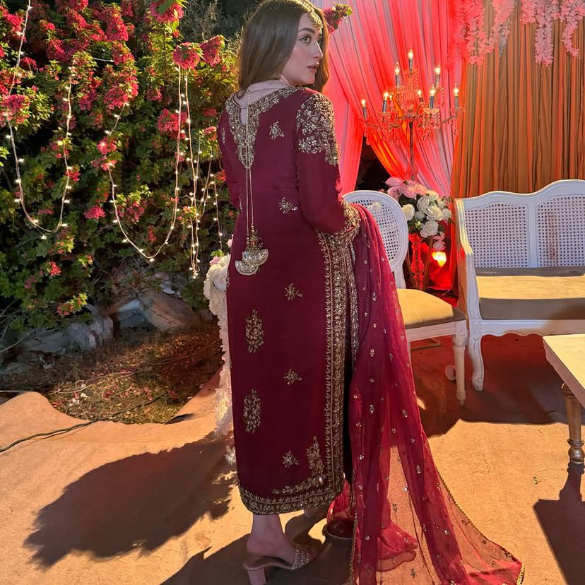Alluring Maroon Color Heavy Vichitra Silk With Embroidery Sequences Work Designer Palazzo Suit Set