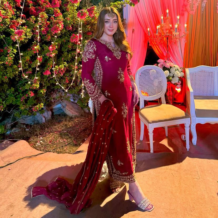 Alluring Maroon Color Heavy Vichitra Silk With Embroidery Sequences Work Designer Palazzo Suit Set