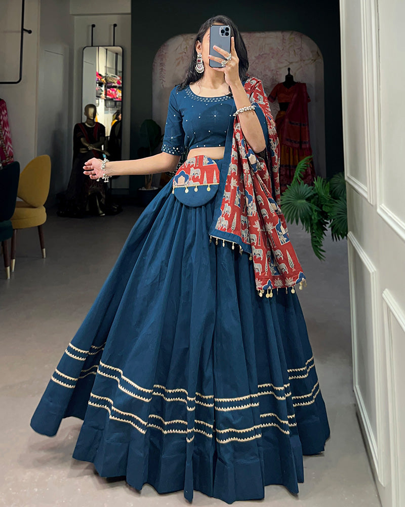 Blue chaniya choli for navratri store