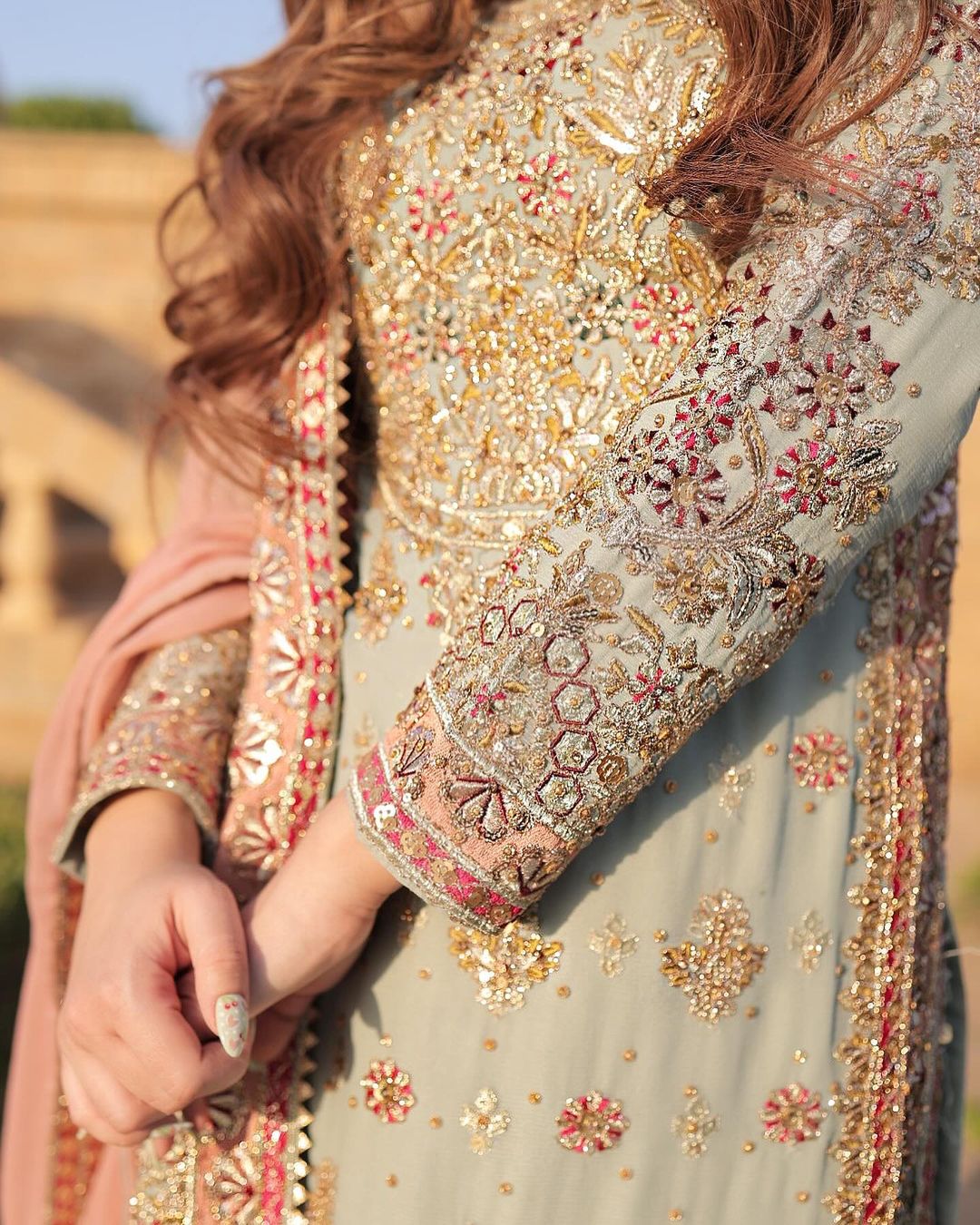Shriyanshi Sky Blue Embroidered Kurti Palazzo Set